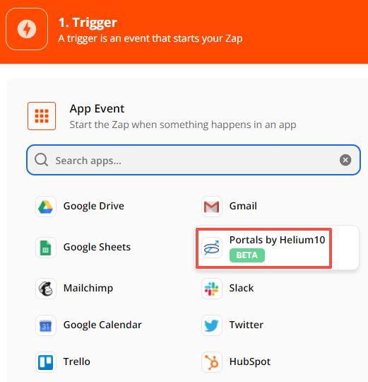 如上所述选择门户。