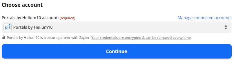 如上所述选择门户。
