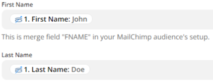 如上所述选择名字和姓氏。
