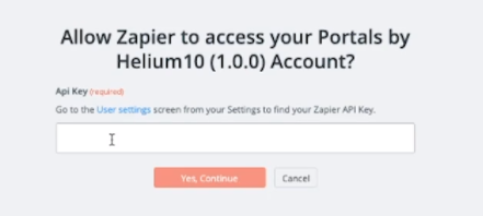 如上所述粘贴您的API密钥。