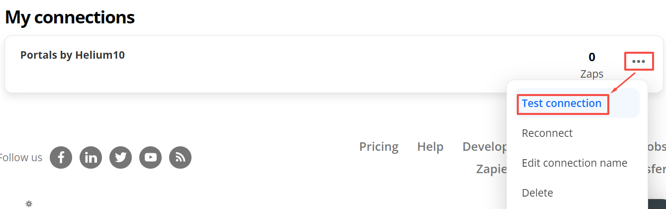 如上所述测试您的连接。